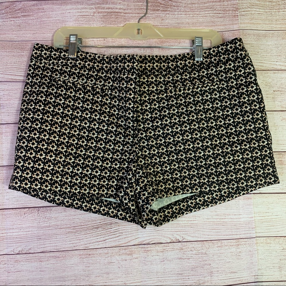 Cynthia Rowley Brown Black Printed Shorts Sz12